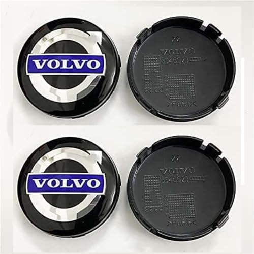 DFSYZGAK 4 Stück Auto Radnabenkappen für Volvo V40 V50 V60 V90 68MM,Nabendeckel Radnabendeckel Felgendeckel Felgenkappen Radnabenabdeckung Reifen Felgen Zubehör von DFSYZGAK