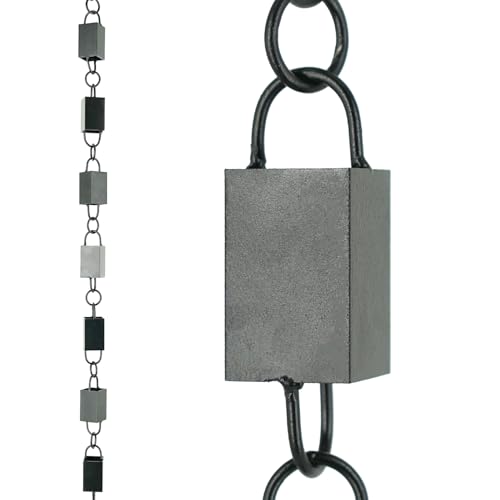 DFTDFYXY Regenführungskette Aluminium-Regenkette Regenketten Für Dachrinnen Outdoor-Heimdekoration Dekorative Regenkette Verstellbare Länge Für Gartendekorationen Im Freien,Traufen,2m(6.5ft) von DFTDFYXY