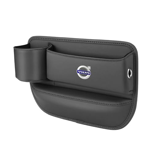 DFVBNH Auto Autositz Lückenfüller Organizer für Volvo V60 2018-2023, Vordersitz Aufbewahrungsbox Organizer Sitz Seitentaschen Kleinigkeiten Mit Getränkehalter Leder Zubehör,A-Black DFVBNH Auto Autositz Lückenfüller Organizer für Volvo V60 2018-2023, Vordersitz Aufbewahrungsbox Organizer Sitz Seitentaschen Kleinigkeiten Mit Getränkehalter Leder Zubehör,A-Black von DFVBNH