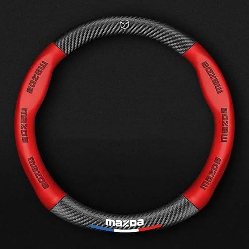 DFVBNH Auto Lenkradbezug für Mazda 6 2007-2012, Lenkradbezug Leder Lenkradhülle Lenkradabdeckung Lenkradschoner Anti Rutsch Mikrofaser Atmungsaktives Innenraum Zubehör,O-Red DFVBNH Auto Lenkradbezug für Mazda 6 2007-2012, Lenkradbezug Leder Lenkradhülle Lenkradabdeckung Lenkradschoner Anti Rutsch Mikrofaser Atmungsaktives Innenraum Zubehör,O-Red von DFVBNH