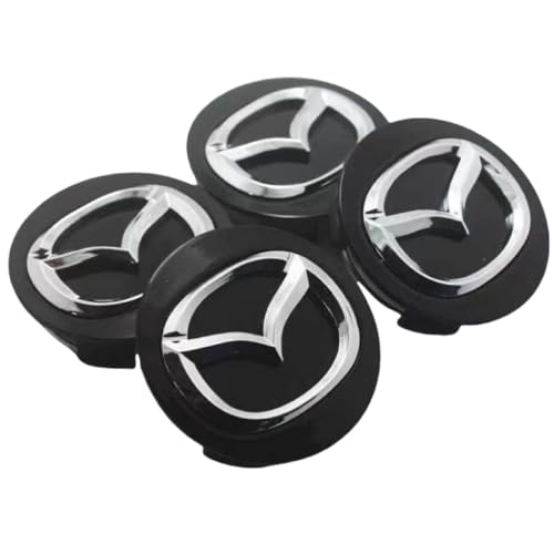 DFVBNH Auto Nabendeckel für Mazda 3 2019-2023, Nabenkappen Radnabenabdeckung Felgenkappen Radnabenkappen Felgendeckel Radnabendeckel ABS Logo Ersetzen Zubehör 4 PCS,Black-56mm-B DFVBNH Auto Nabendeckel für Mazda 3 2019-2023, Nabenkappen Radnabenabdeckung Felgenkappen Radnabenkappen Felgendeckel Radnabendeckel ABS Logo Ersetzen Zubehör 4 PCS,Black-56mm-B von DFVBNH