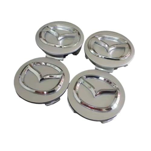 DFVBNH Auto Nabendeckel für Mazda 3 2019-2023, Nabenkappen Radnabenabdeckung Felgenkappen Radnabenkappen Felgendeckel Radnabendeckel ABS Logo Ersetzen Zubehör 4 PCS,Silver-52mm-A DFVBNH Auto Nabendeckel für Mazda 3 2019-2023, Nabenkappen Radnabenabdeckung Felgenkappen Radnabenkappen Felgendeckel Radnabendeckel ABS Logo Ersetzen Zubehör 4 PCS,Silver-52mm-A von DFVBNH