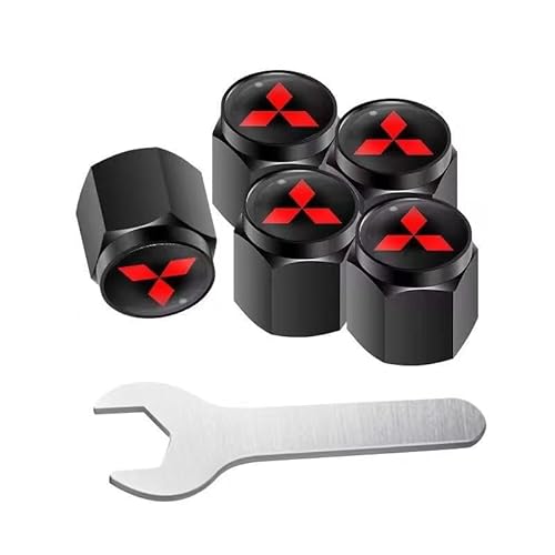 DFVBNH Auto Ventilkappen für Mitsubishi Space Star 2013-2019, Reifen Ventilkappen Autoventil Kappe Reifenventil Kappe Staubkappen mit Dichtung Legiertes Korrosionsbeständig Zubehör,Black-A-5PCS DFVBNH Auto Ventilkappen für Mitsubishi Space Star 2013-2019, Reifen Ventilkappen Autoventil Kappe Reifenventil Kappe Staubkappen mit Dichtung Legiertes Korrosionsbeständig Zubehör,Black-A-5PCS von DFVBNH