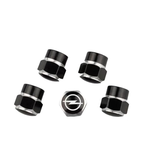 DFVBNH Auto Ventilkappen für Opel Corsa 2006-2014, Reifen Ventilkappen Autoventil Kappe Reifenventil Kappe Staubkappen mit Dichtung Legiertes Korrosionsbeständig Zubehör,5PCS-Black DFVBNH Auto Ventilkappen für Opel Corsa 2006-2014, Reifen Ventilkappen Autoventil Kappe Reifenventil Kappe Staubkappen mit Dichtung Legiertes Korrosionsbeständig Zubehör,5PCS-Black von DFVBNH
