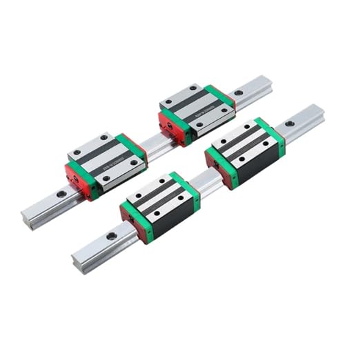 2 Stück HGR15 HGR20 Quadratische Linearführungsschiene + 4 HGH15CA HGH20CA Flansch-Gleitblockwagen HGW15CC HGW20CC for CNC-Fräser(2Rail 4HGH15CA,550mm) von DFYOULMZ