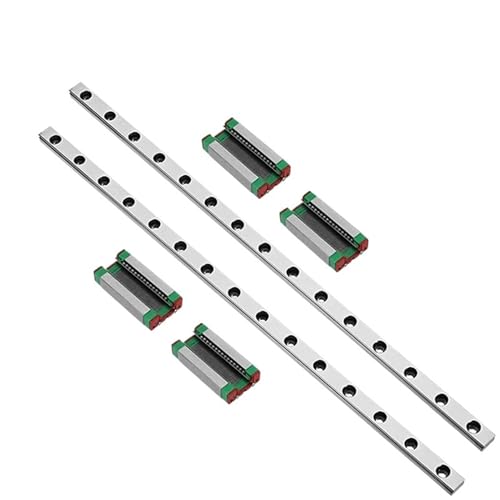 2 Stück MGN-Linearführung + 4 MGN-Schieber MGN7H/C MGN12H/C MGN15H/C MGN9H/C 250 300 350 400 450 500 mm Miniatur-Linearführungsschiene(MGN7H,500mm) von DFYOULMZ