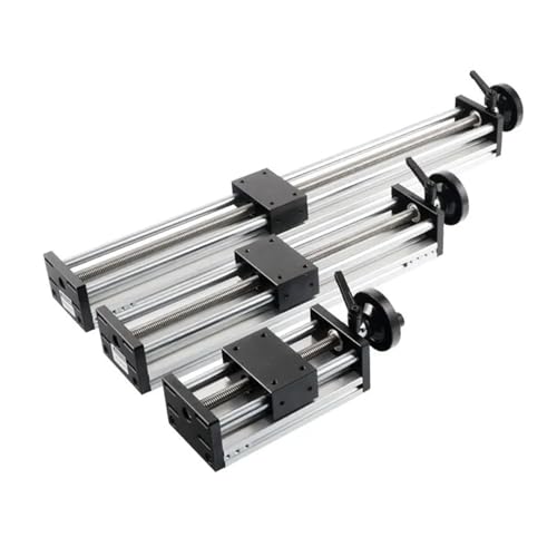 Linearführung Manueller Schiebetisch 100-500 MM Hub Kugelumlaufspindel SFU1204 Handrad Doppelte optische Achse CNC-Tischsäge 3D-Drucker XY(300mm) von DFYOULMZ