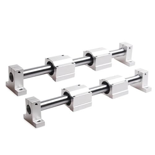 Linearschiene, 12 mm Linearwelle + Linearlagergehäuse SCS12UU + Linearschienenklemme SK12 for DIY-CNC-Fräser, Fräs- und Drehmaschinen(SCS10UU,600mm) von DFYOULMZ