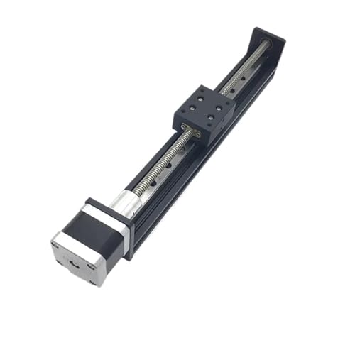 Mini-Linearführungstisch vom Typ T, 50–400 mm Hub, 4/8 Teilung, selbstsperrender Schiebetisch, Nema17 42 Schrittmotor-Antriebssatz for Drehmaschinen(0.28Nm Motor Drive,8 pitch-250mm stroke) von DFYOULMZ