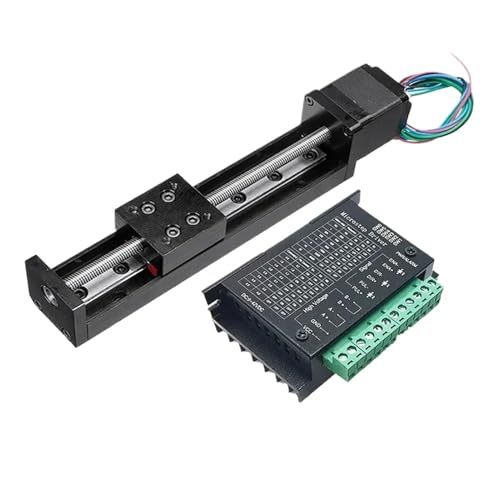 Mini-T-Typ-Schiebetisch, Linearschienenbühne, 50/100/200/300 mm Hub, Trapezgewindespindel, Schrittmotor for XYZ-Achse, CNC-3D-Drucker(300mm Stroke,1mm Pitch) von DFYOULMZ