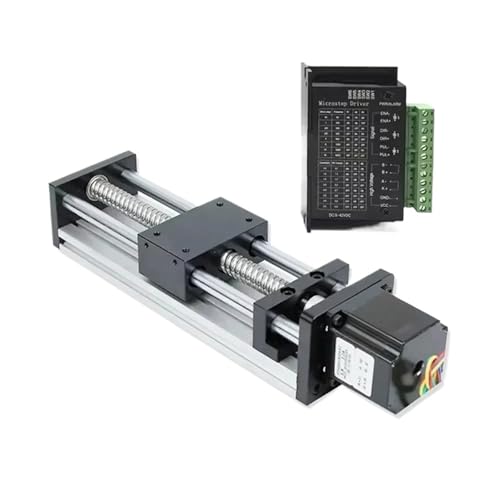 Nema23 Motor Linearschienentisch-Kit Motorisiertes Kugelumlaufspindelmodul Schiebetisch-Bewegungsbühne Einachsiger Roboter SFU1605 CNC XYZ-Achse(3.2Nm All in one kit,100mm Stroke) von DFYOULMZ