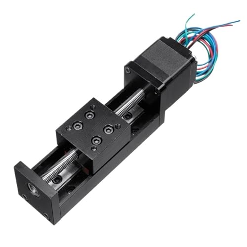 T-Typ CNC-Schiebetischschiene, Linearbühne, Transportführungsplattform, Schrittmotor-Antriebssatz, Mini-Schiebetisch, XYZ-Achsentisch(Stroke 50mm,2mm pitch) von DFYOULMZ