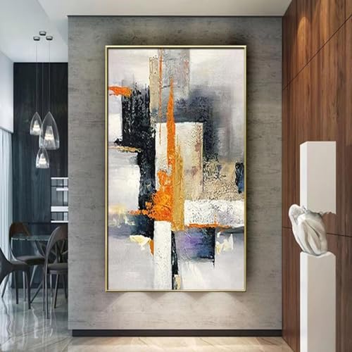 Abstraktes Ölgemälde auf Leinwand, Poster, Drucke, Kunstwerk, modernes großes Wandbild, Wandkunst, Bild, Wohnzimmer, Heimdekoration, 60 x 120 cm (24 x 47 Zoll), rahmenlos von DFZEWKI