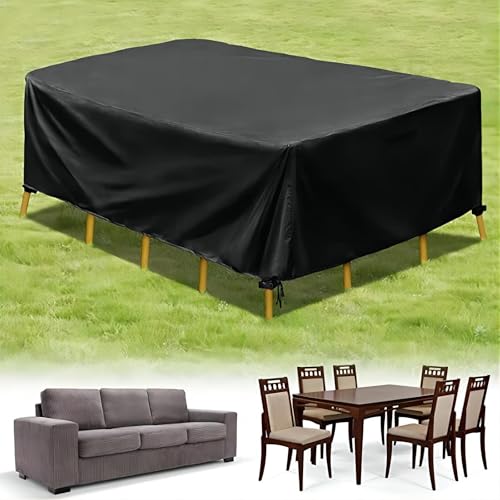 DFZEWKI Abdeckung Gartenmöbel Winterfest, wasserdichte Gartenmöbel Abdeckplane 420D Oxford Anti-UV Winddichte Regenschutz und Staubfest Garten Tischdecke, Schwarz 155x115x65cm DFZEWKI Abdeckung Gartenmöbel Winterfest, wasserdichte Gartenmöbel Abdeckplane 420D Oxford Anti-UV Winddichte Regenschutz und Staubfest Garten Tischdecke, Schwarz 155x115x65cm von DFZEWKI