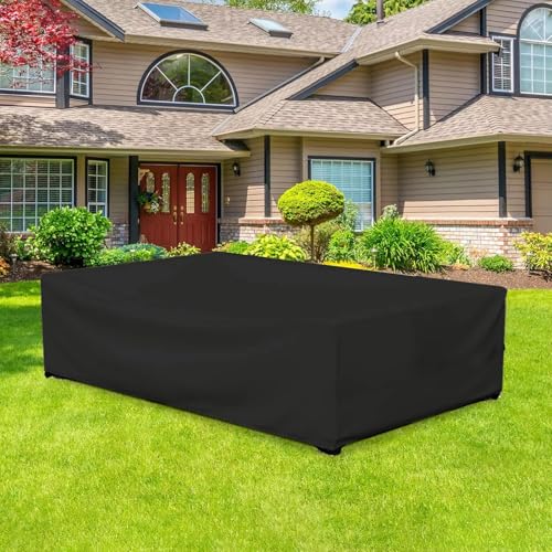 DFZEWKI Gartenmöbel Abdeckung Wasserdicht 200x140x100cm Staubdicht, Anti-UV, 420D Oxford Gewebe Outdoor Sofa Tisch Möbelsets Abdeckhaube Schutzhülle für Balkonmöbel von DFZEWKI