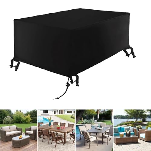 DFZEWKI Schutzhülle Möbelsets 140x110x100cm Abdeckung Gartenmöbel Wasserdicht UV-Beständig wasserabweisend Winterfest reißfest 420D Oxford Gewebe Gartenmöbel Abdeckung von DFZEWKI