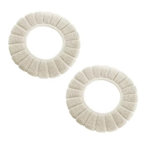 DFZHiuat WC-Sitzbezug Pads Toilettensitzbezug Kissen Pad Wärmer Weich Waschbar Toilettensitzbezug Badezimmer Waschbar Wiederverwendbar Closestool Matte Universal WC Sitzmatte Beige von DFZHiuat