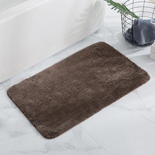 Badematte, rutschfester Badezimmerteppich, super saugfähige Fußmatte, Teppiche, ultraweiche Bodenmatte, Teppich für Badezimmer, Badewanne, Dusche, Zuhause (70 x 180 cm, Kaffee) von DG Catiee