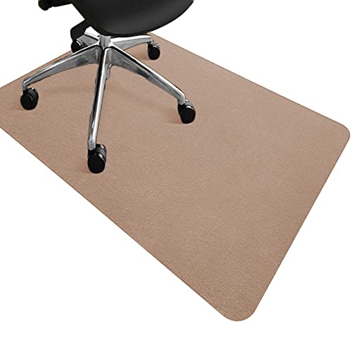 DG Catiee Büro-Schreibtischstuhlmatte für Hartholzböden, 90 x 120 cm, Bodenschutzmatte, rutschfeste, selbstklebende Rückseite, PVC-Bodenmatte für Rollstühle (90 x 140 cm, 1 Stück, beige) von DG Catiee