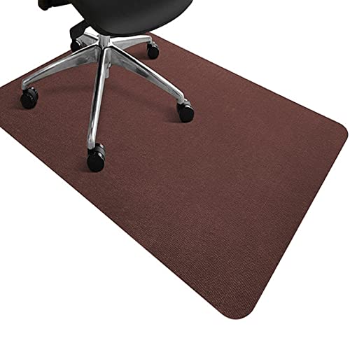 DG Catiee Büro-Schreibtischstuhlmatte für Hartholzböden, 90 x 120 cm, Bodenschutzmatte, rutschfeste, selbstklebende Rückseite, PVC-Bodenmatte für Rollstühle (80 x 120 cm, 1 Stück, braun) von DG Catiee