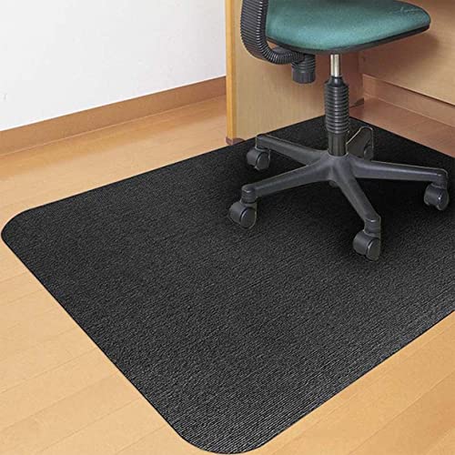 DG Catiee Bürostuhl-Matte, selbstklebend, strapazierfähig, Bodenschutzmatte, rutschfest, für Computer-Rollstühle, Schreibtischstuhl-Matten (100 x 150 cm, schwarz) von DG Catiee