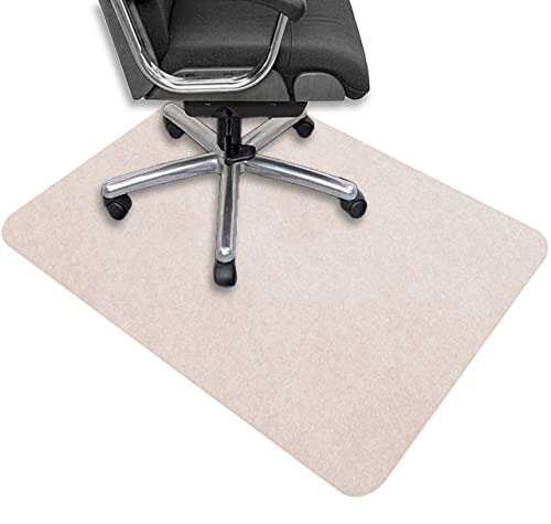 DG Catiee Bürostuhl-Matte für Hartholzböden, langlebig, PVC, rutschfest, Bodenschutzmatte, rechteckig, Schreibtischstuhl-Matte, Teppichschutzmatte (90 x 120 cm, 1 Stück, beige) von DG Catiee