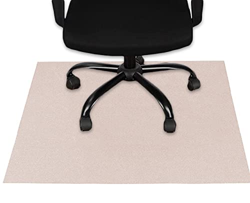 DG Catiee Bürostuhlmatte Mehrzweck-Bodenschutzmatte, langlebig, rutschfest, PVC, Computer-Rollstuhlmatte für Zuhause und Büro (120 x 120 cm, Beige) von DG Catiee