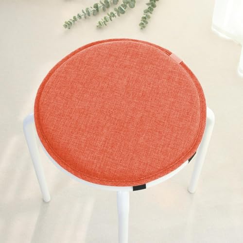 DG Catiee Runde Hocker Stuhl Sitzkissen,Weiche komfortable Stuhl Sitzkissen Matte,Anti-Rutsch-Stuhl Kissen Pad für runde Hocker Esszimmer Stühle (30CM,Orange) von DG Catiee
