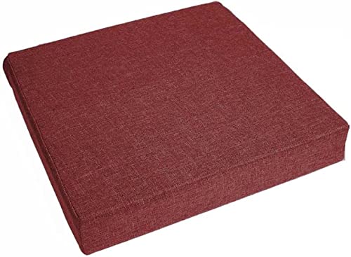 DG Catiee Sitzkissen für Innenbereich, 40 x 45/50 x 50 cm, weiches Sitzkissen für Büro, Chiar, Kissen für Garten, Zuhause, Esszimmer (35 x 35 x 5 cm, Dunkelrot) von DG Catiee