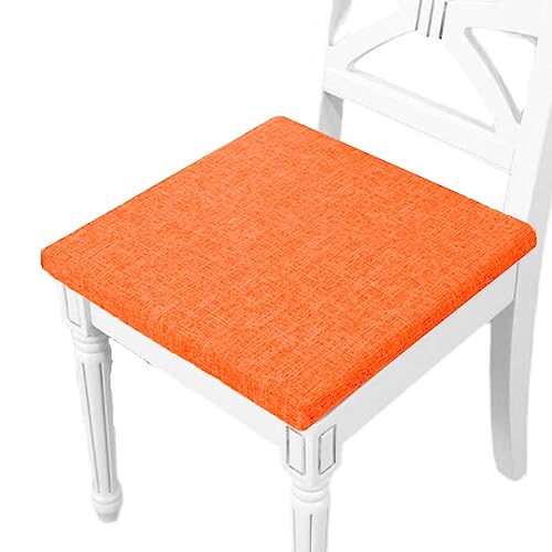 DG Catiee Stuhl-Sitzkissen, quadratisch, für Esszimmerstühle, rutschfestes Stuhlkissen, dickes Sessel-Sitzkissen, für Zuhause, Büro, Sofa, Garten (30 x 30 x 8 cm, Orange) von DG Catiee