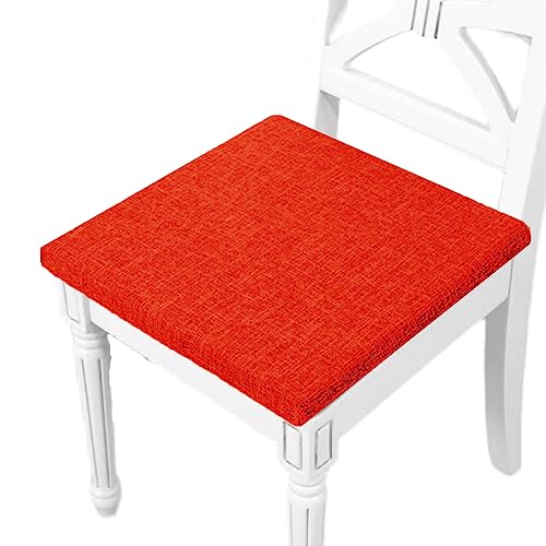 DG Catiee Stuhl-Sitzkissen, quadratisch, für Esszimmerstühle, rutschfestes Stuhlkissen, dickes Sesselkissen, Sitzerhöhung für Zuhause, Büro, Sofa, Garten (40 x 40 x 5 cm, rot) von DG Catiee