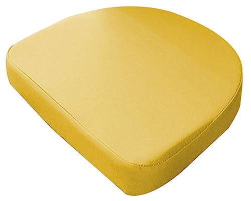 DG Catiee Stuhl-Sitzkissen, wasserdicht, U-förmig, 40/45/48 cm, Outdoor-Stuhlkissen, dicke Stuhl-Sitzpolster für Zuhause, Küche, Büro, Garten (45 x 45 x 5 cm, gelb) von DG Catiee
