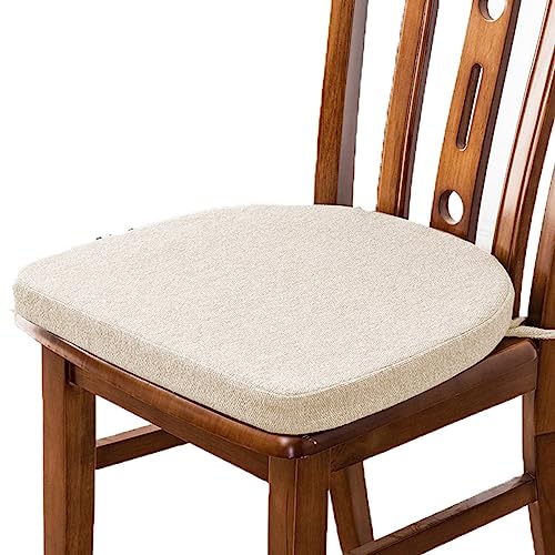 DG Catiee Stuhlkissen, U-förmig, für Küche, Esszimmer, 40/48 cm, dickes Stuhl-Sitzkissen für Zuhause, Garten, Büro, rutschfeste Stuhlunterlage (45 x 45 x 5 cm, beige) von DG Catiee