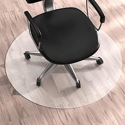 DG Catiee Transparente Bodenschutzmatte, transparente Bürostuhlmatte, runde Bodenmatte, rutschfeste, rechteckige Stuhlmatte für Rollstuhl, Schreibtisch (rund, 35 x 35 cm) von DG Catiee