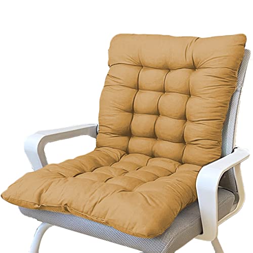 DG Catiee Weiches Sitzkissen für niedrige Rückenlehne, mit Befestigungsbändern, Liegestuhl-Sitzkissen mit Rückenlehne, Rückenkissen, Sitzkissen für Zuhause und Büro (80 x 50 cm, Beige) von DG Catiee