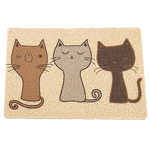 Katzentoilette, PVC-Futtermatte, Katzenklo Matte, waschbar, rutschfest, wasserdicht, für den Innenbereich, 40 x 60 cm, Tischset (40 x 60 cm, 1 Stück, Muster A) von DG Catiee