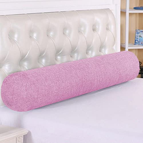 Rundes Zylinder-Nackenrolle, Kopfteil, Nackenstütze, weich, bequem, Lendenwirbelstütze, Taillenkissen für Sofa, Couch, Bett, Lückenverschluss, 12 x 90 cm, Rosa von DG Catiee