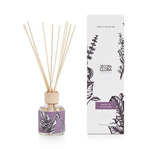 DECORAGLOBA - Duftdiffusor mit Rattanstäbchen für Räume 100ml - Feigenblatt Duft - Grüner und holziger Duft von DG DECORA GLOBA