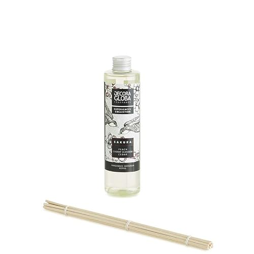DECORAGLOBA - Raumduft Diffuser - Nachfüller für Duftdiffusor 250ml - Kirschblüte Duft - Grün-fruchtiger Blumenduft - Zimmerduft - Raumduft Refill von DG DECORA GLOBA