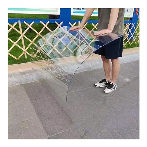 DGAMHF Durchsichtige Acrylplatte Polycarbonat-Kunststoffplatte, 1,5 Mm PC-Ausdauerplatte, Schlagfeste, Bruchsichere Vordächer, Markisen-Lichtpaneele, Flammhemmendes Material(1x2m) von DGAMHF
