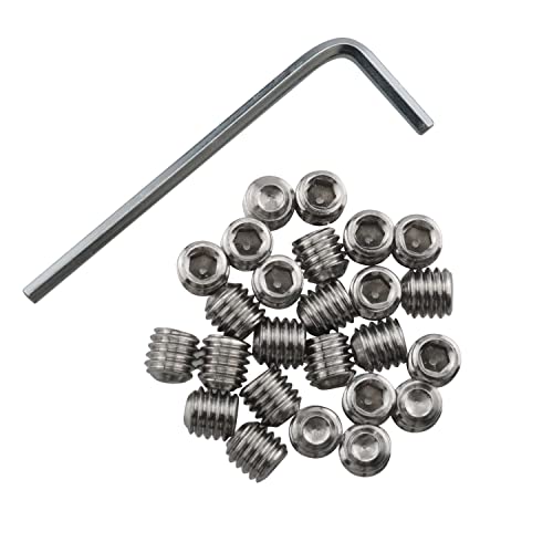 DGBRSM 25 Stück 10-32 x 3/16 Zoll Edelstahl Inbuskopf Innensechskantschrauben Innensechskantschrauben Ringspitze mit Sechskantschlüssel von DGBRSM