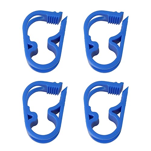DGBRSM 4 Stück 1/4-Zoll-1/2-Zoll-Rohr-Außendurchmesser-Schlauchklemme, verstellbare Rohrklemme, Wasserfluss-Kontrollrohr-Clip, Blau von DGBRSM
