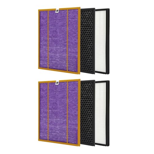Needful 2 X AC4121 AC4123 AC4124 Filter-Set For AC4002 AC4004 AC4012 Luftreiniger-Teile, Weiß(XCQ-342X2-L) von DGCYAYTE