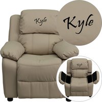 Kinder Recliner Mit Aufbewahrungsarmen Und Kopfstütze Ihrem Personalisierten Namen von DGCustomGraphics