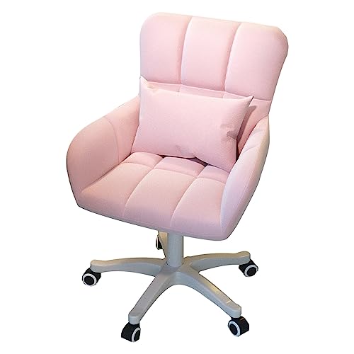 Bürostuhl aus Samt, 360° drehbar mit verstellbarer Kopfstütze und Rollen, ergonomischer Sessel mit mittelhoher Rückenlehne für Computer/Arbeitszimmer, Kippfunktion für den Einsatz am Schreib von DGDHHSFJDJ
