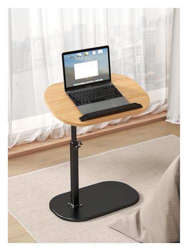 C-förmiger Sofa-Beistelltisch, höhenverstellbarer C-förmiger Beistelltisch mit mehrwinkeliger Klappplatte und 360° schwenkbarem Laptopständer, schwarz, perfekt fürs Wohnzimmer, Bett oder die von DGDHHSFJDJ
