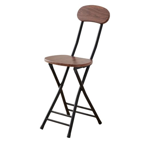 DGDHHSFJDJ 17,7 Zoll Klappbarer Barhocker aus Holz mit Rückenlehne, Klappbarer Frühstücksstuhl für Erwachsene, Tragbarer Stuhl in Thekenhöhe für Küche, Schlafsaal, Café von DGDHHSFJDJ