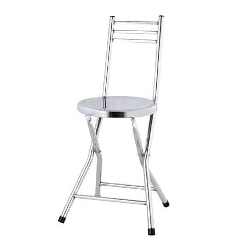 DGDHHSFJDJ 18-Zoll-Klappbarhocker, tragbarer Küchenhochstuhl mit Rückenlehne, klappbarer Stuhl in Thekenhöhe, geeignet für Outdoor, Garten, Reisen, Picknick von DGDHHSFJDJ