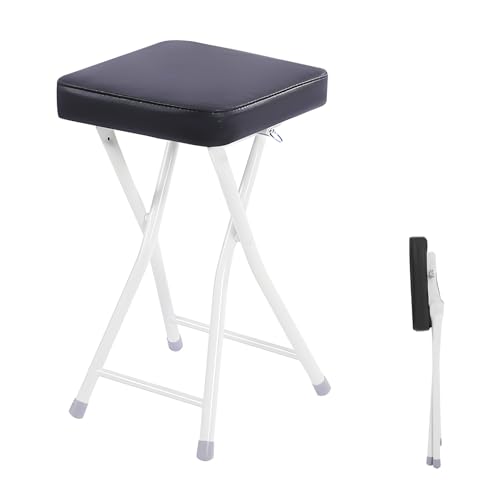 DGDHHSFJDJ 19 Zoll gepolsterter Klapphocker ohne Rückenlehne, tragbarer Faltbarer Küchenstuhl mit Fußstütze, bequemer Sitz für Erwachsene, Zuhause DGDHHSFJDJ 19 Zoll gepolsterter Klapphocker ohne Rückenlehne, tragbarer Faltbarer Küchenstuhl mit Fußstütze, bequemer Sitz für Erwachsene, Zuhause von DGDHHSFJDJ