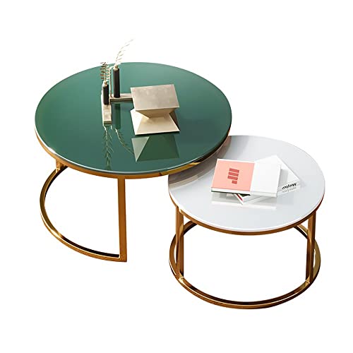 DGDHHSFJDJ 2er-Set ineinander stapelbare Couchtische mit Metallrahmen, 8 mm gehärtetes Glas, stilvolles Titan-Finish, perfekt für Home-Office, Wohnzimmer, Esszimmer – 70/80 + 60 cm DGDHHSFJDJ 2er-Set ineinander stapelbare Couchtische mit Metallrahmen, 8 mm gehärtetes Glas, stilvolles Titan-Finish, perfekt für Home-Office, Wohnzimmer, Esszimmer – 70/80 + 60 cm von DGDHHSFJDJ